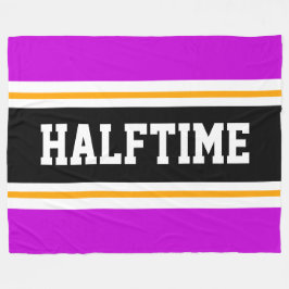 HALFTIME Bright Rosa Black White Tävla Rand Fleecefilt