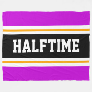 HALFTIME Bright Rosa Black White Tävla Rand Fleecefilt
