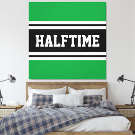 HALFTIME Kelly Grönt Black White Tävla Rand Canvastryck