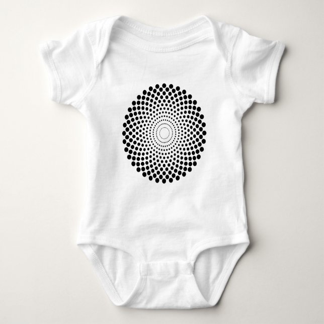 Halftone Circle 02 - Svart Tee (Framsida)