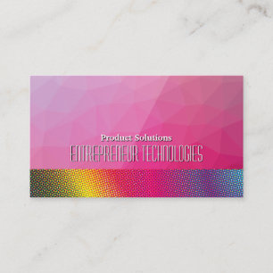 Halftone Färg   Geometrisk magenta Visitkort