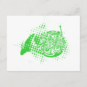 Halftone Horn Vykort