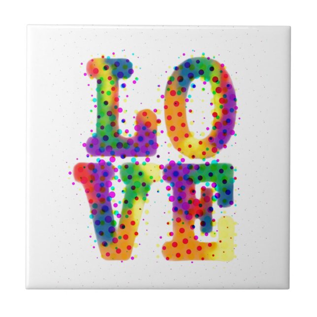 Halftone Kärlek Kakelplatta (Framsidan)