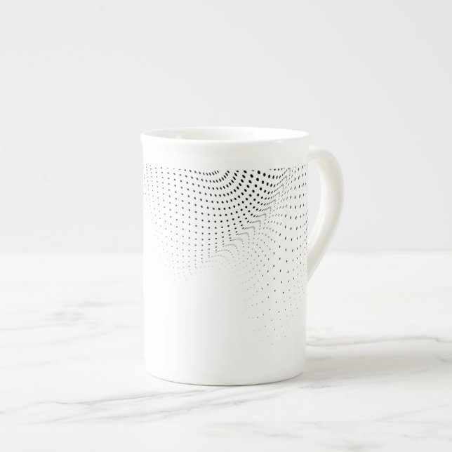 Halftone Polka Dot Bone China Mugg Benporslin Mugg (Framsida höger)