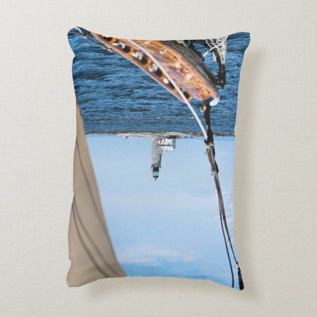 Halfway Sten fyr, Maine Accent Pillow Prydnadskudde (Baksidan(Vertikal))
