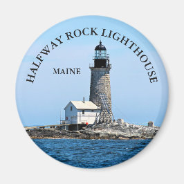 Halfway Sten fyr, Maine Round Magnet