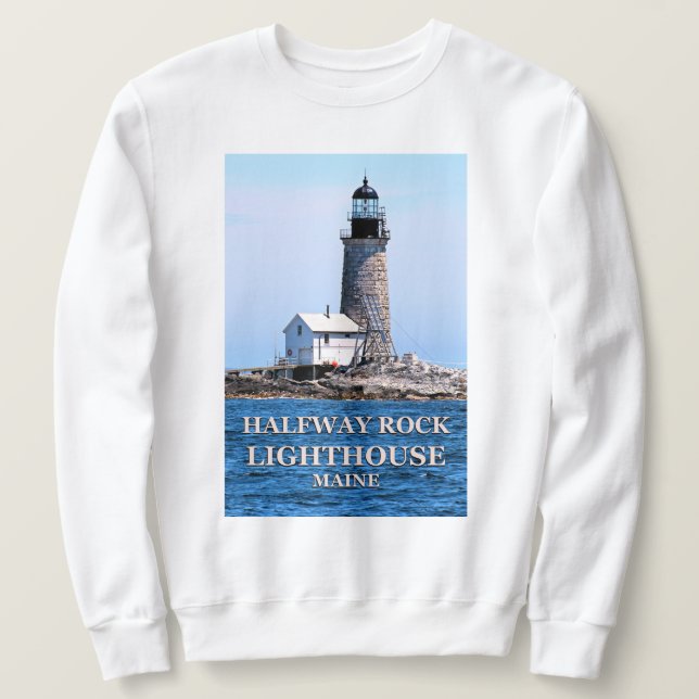 Halfway Sten fyr, Maine Sweatshirt (Design framsida)