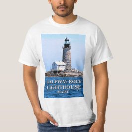 Halfway Sten fyr, Maine T-Shirt