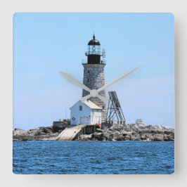 Halfway Sten fyr, Maine Wall Clock Fyrkantig Klocka