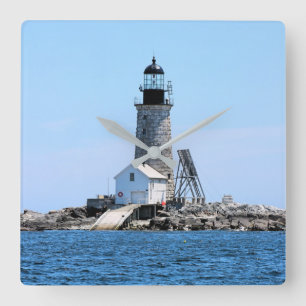 Halfway Sten fyr, Maine Wall Clock Fyrkantig Klocka