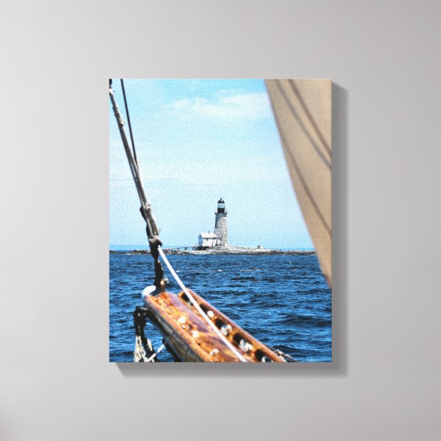 Halfway Sten fyr, ME Wrapped Canvas Skriv ut (Framsida)