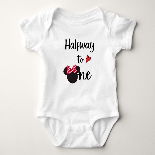 Halfway till One Minnie Bodykostym T Shirt (Framsida)