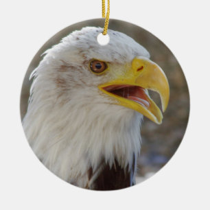 Haliaeetus leucocephalus julgransprydnad keramik