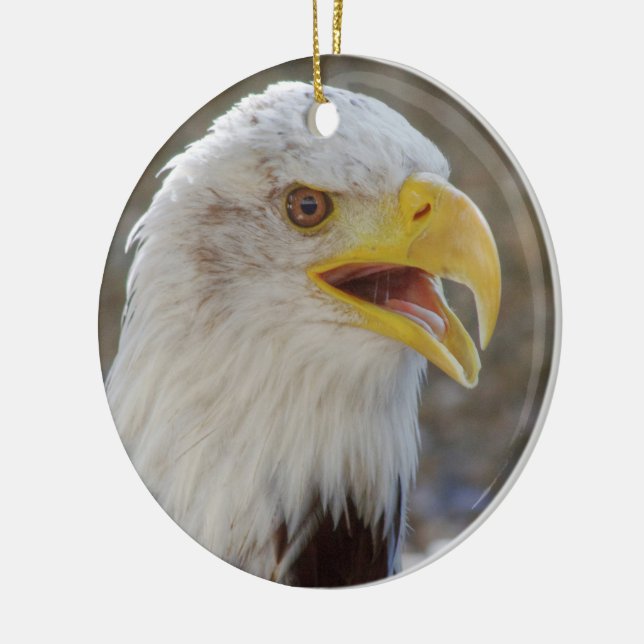 Haliaeetus leucocephalus julgransprydnad keramik (Vänster)