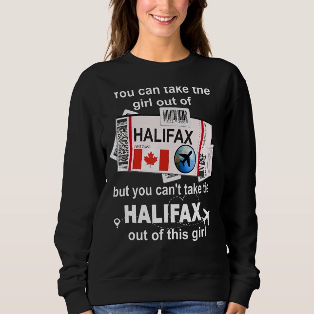 Halifax Boarding Pass  Halifax Flickan  Halifax T Shirt (Framsida)