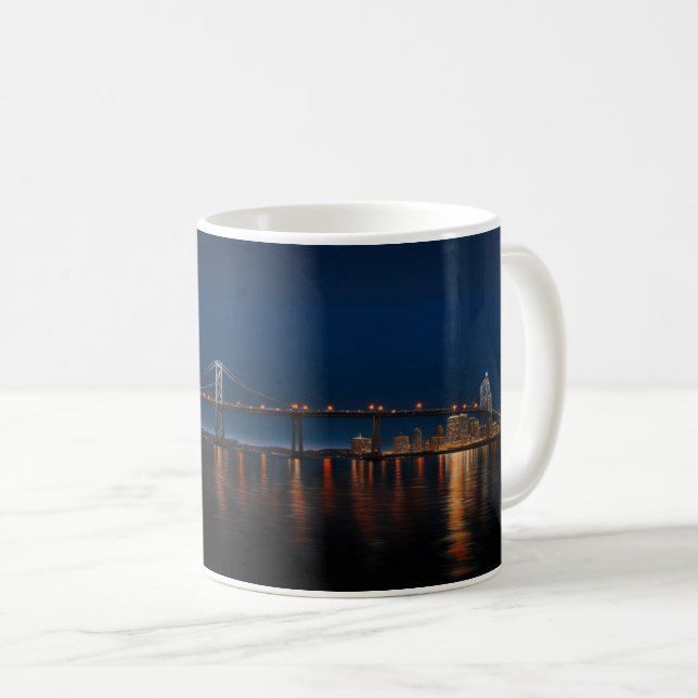 Halifax Bridge på natten Kaffemugg (Framsida höger)