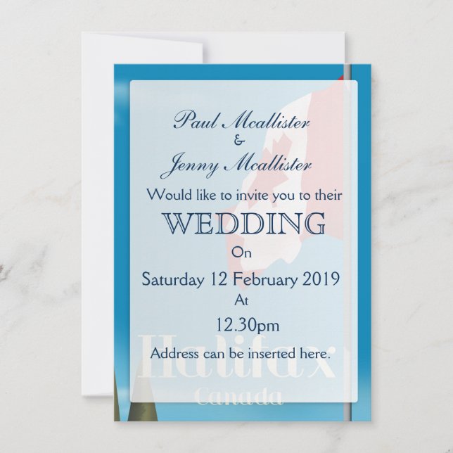 Halifax Canada Travel-affisch Inbjudningar (Framsida)