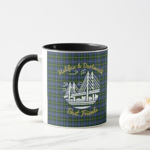 Halifax Dartmouth-kompisar Tartan-kaffekämpel mugg