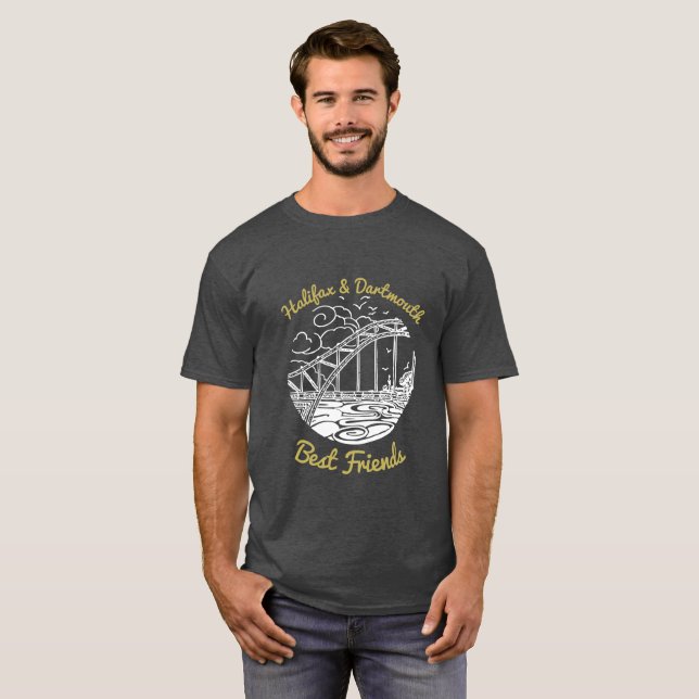 Halifax Dartmouth Nova Scotia bästa vänskjorta T-shirt (Hel framsida)