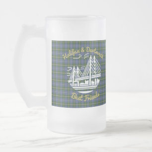 Halifax Dartmouth-vänner tartan frostat öl mugg