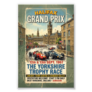 Halifax Grand Prix 1967 Yorkshire Trophy Race Fototryck