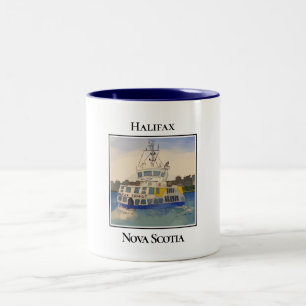 Halifax Harbor Ferry Boat Två-Tonad Mugg