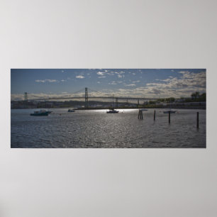 Halifax Harbour med A. Murray MacKay Bridge Poster