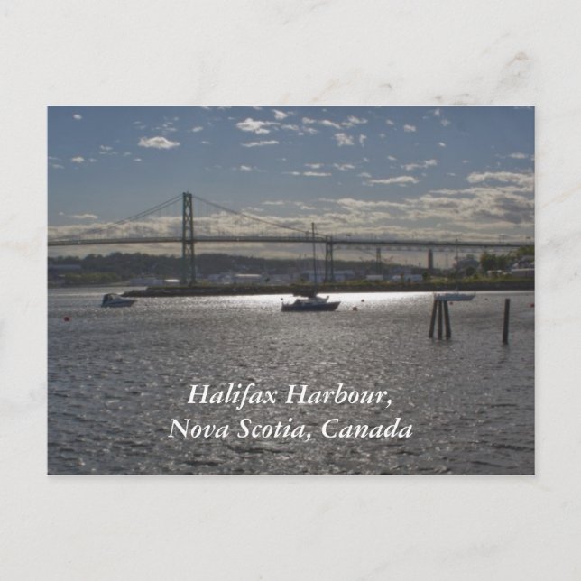 Halifax Harbour med A. Murray MacKay Bridge Vykort (Framsida)