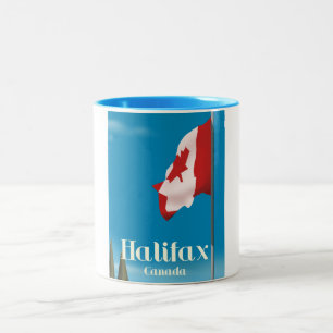 Halifax Kanada Resa affisch Två-Tonad Mugg