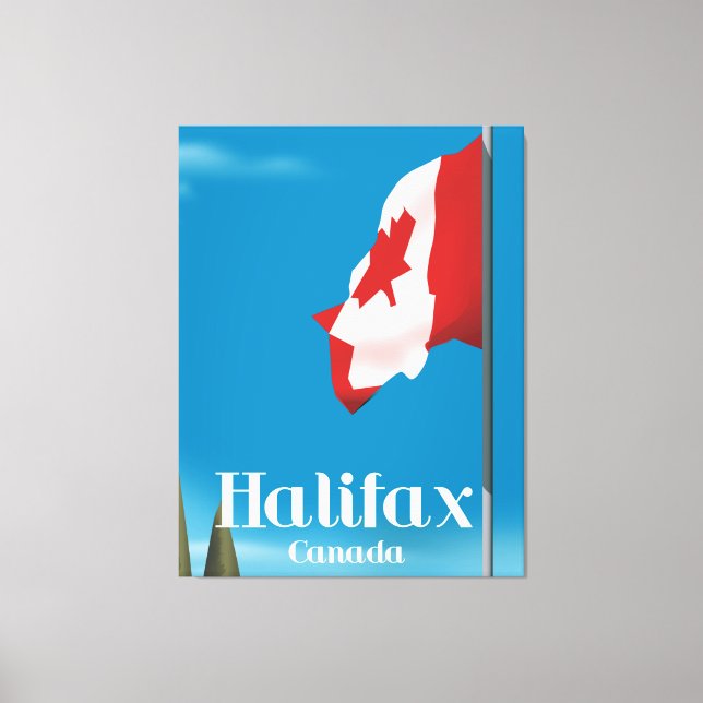 Halifax Kanada Resaaffisch poster Canvastryck (Framsida)
