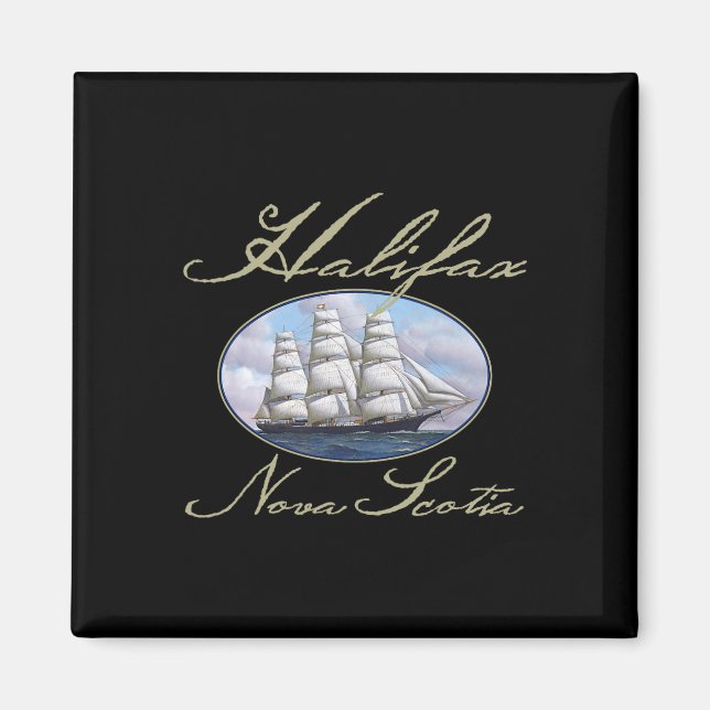 Halifax Nova Scotia Clipperskepp  Magnet (Framsidan)