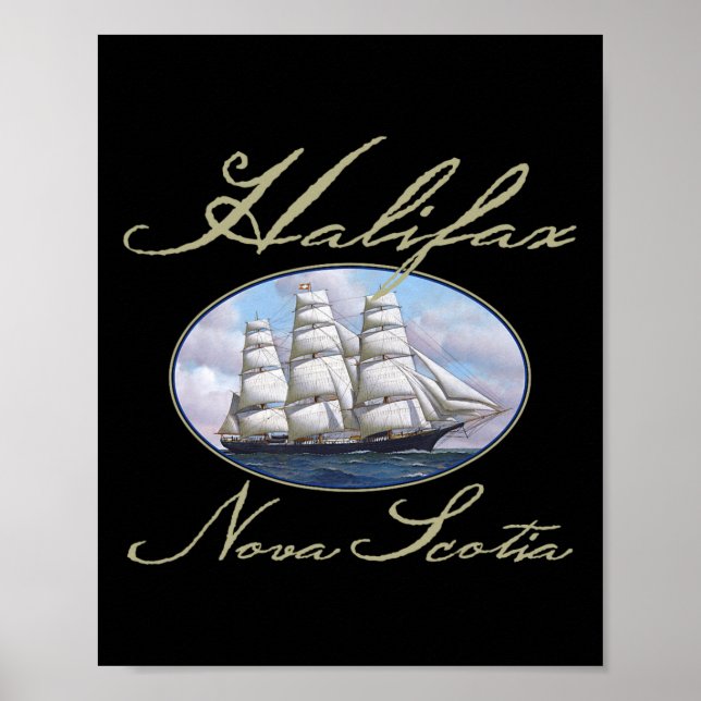 Halifax Nova Scotia Clipperskepp  Poster (Framsidan)
