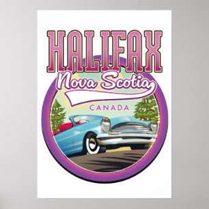 Halifax Nova Scotia-logotypen för resor Poster