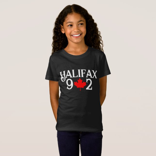 Halifax Nova Scotia shirt 902 Editable T (Hel framsida)