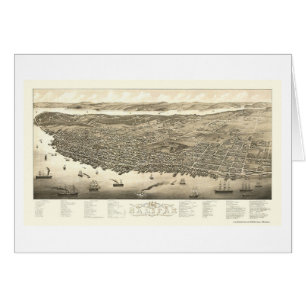 Halifax NS, Kanada panorama- karta - 1879 Hälsningskort