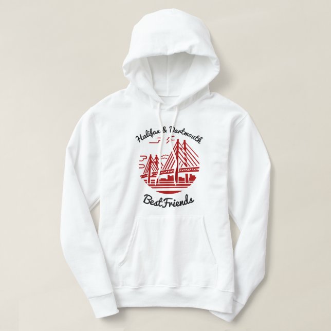 Halifax och Dartmouth Best-vänner Nova Scotia Ho Hoodie (Design framsida)