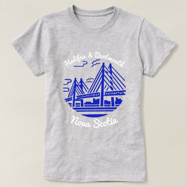 Halifax och Dartmouth Best-vänner Nova Scotia T Shirt (Design framsida)