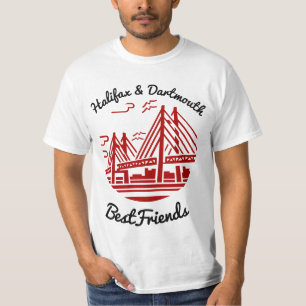 Halifax och Dartmouth Bestkompisar Nova Scotia T Shirt