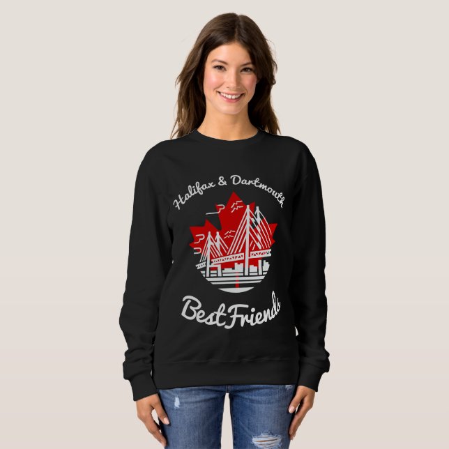 Halifax och Dartmouth Bestkompisars canada-skjorta T Shirt (Hel framsida)