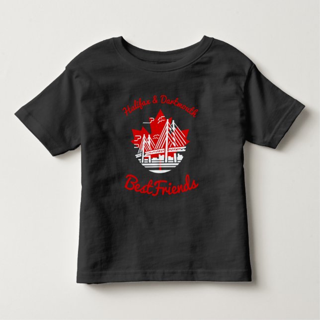 Halifax och Dartmouth Bestkompisars canada-skjorta T Shirt (Framsida)