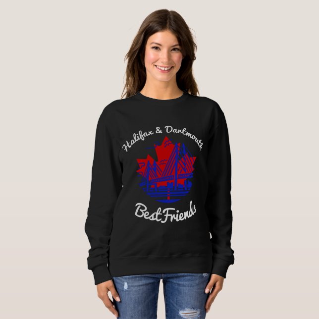 Halifax och Dartmouth Bestkompisars canada-skjorta T Shirt (Hel framsida)