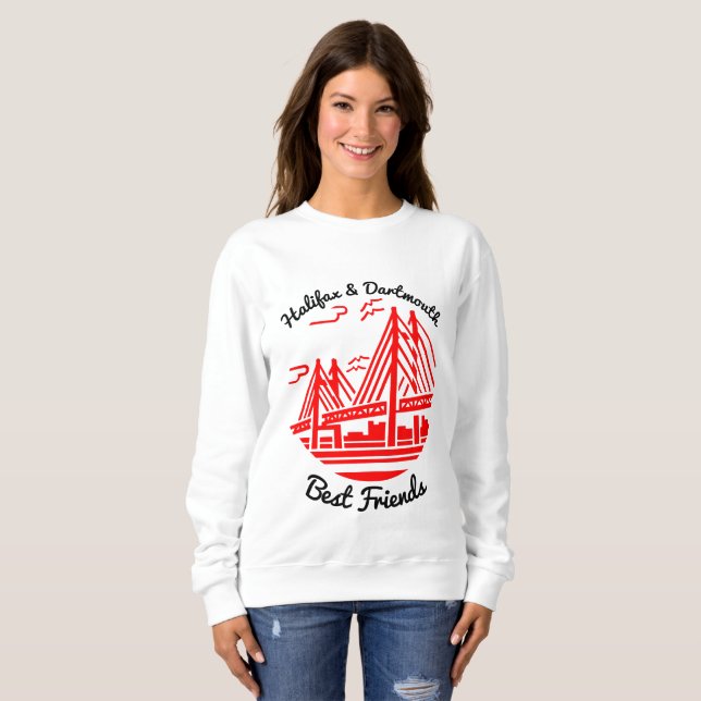 Halifax och Dartmouth Nova Scotia Best Friends T Shirt (Hel framsida)