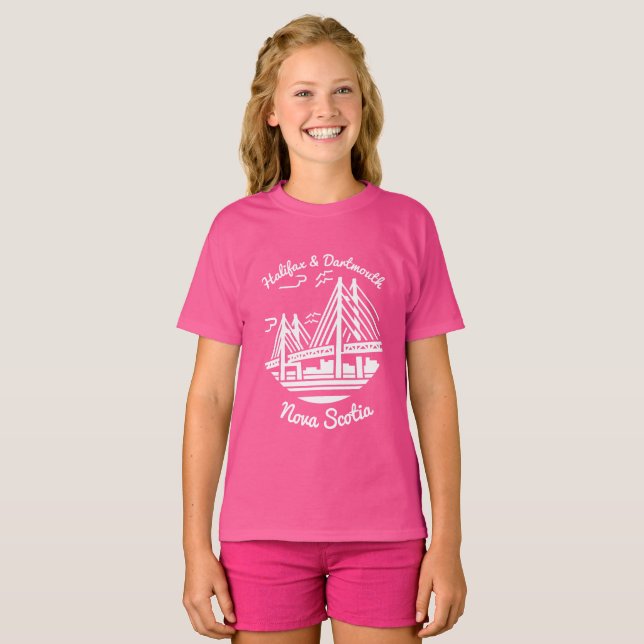 Halifax och Dartmouth Nova Scotia-skjortan T Shirt (Hel framsida)