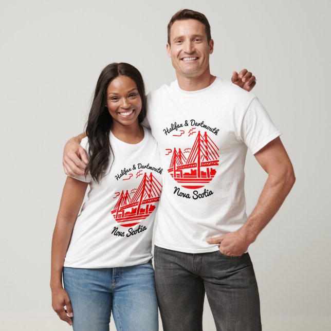 Halifax och Dartmouth Nova Scotia-skjortbron T Shirt (Unisex)