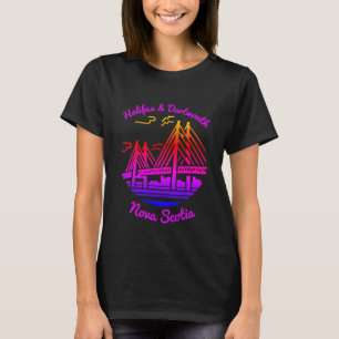 Halifax och Dartmouth Nova Scotia-skjortbron T Shirt
