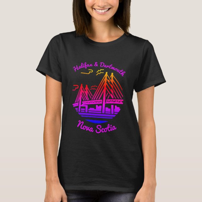 Halifax och Dartmouth Nova Scotia-skjortbron T Shirt (Framsida)