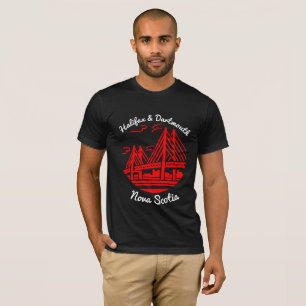 Halifax och Dartmouth Nova Scotia-skjortbron T Shirt