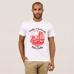 Halifax och Dartmouth Nova Scotia-skjortbron T Shirt