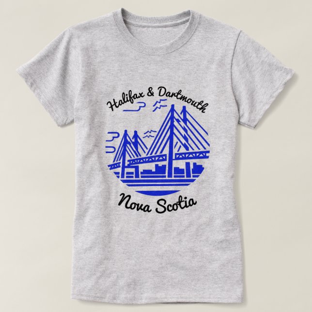 Halifax och Dartmouth Nova Scotia T-Shirt (Design framsida)
