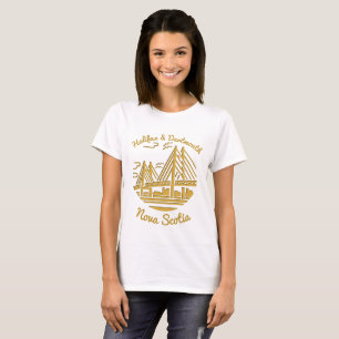 Halifax och Dartmouth Nova Scotia T-shirt guld